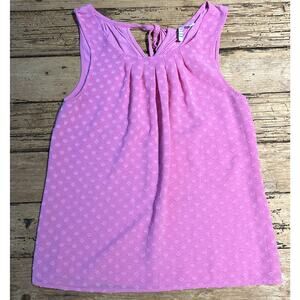 Elle Women’s Size XS Pink Polka Dot Sleeveless Blouse
